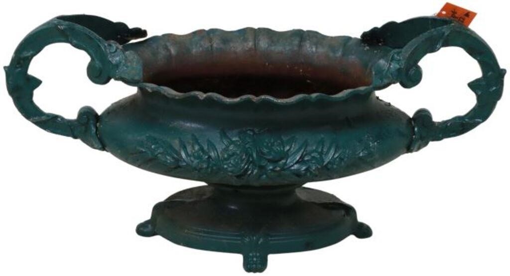 FRENCH GREEN PAINTED CAST IRON