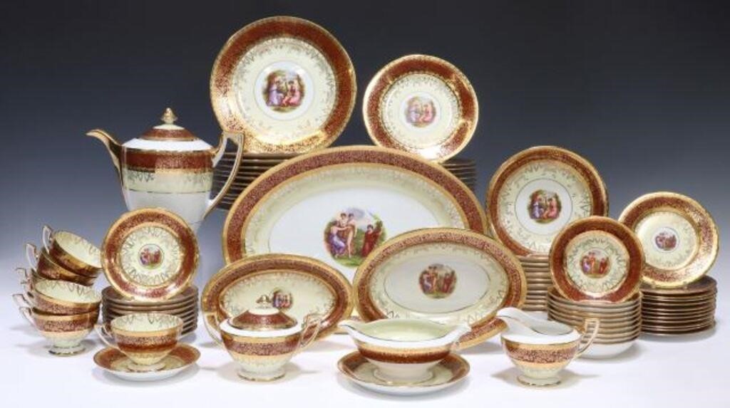 (82) PORCELAIN DINNER SERVICE, ANGELICA