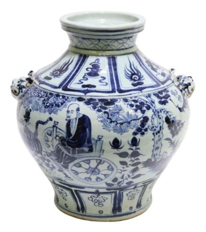 CHINESE COBALT BLUE GLAZED CERAMIC 3557fd