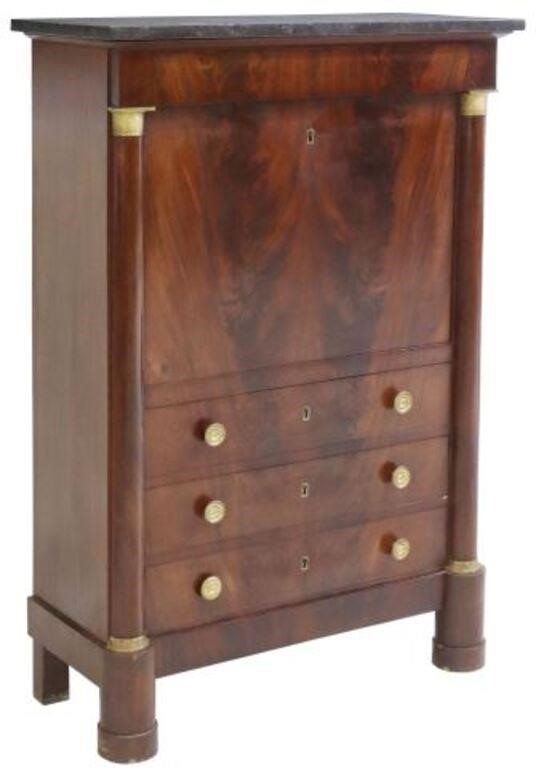 FRENCH EMPIRE STYLE MAHOGANY SECRETAIRE 35580c