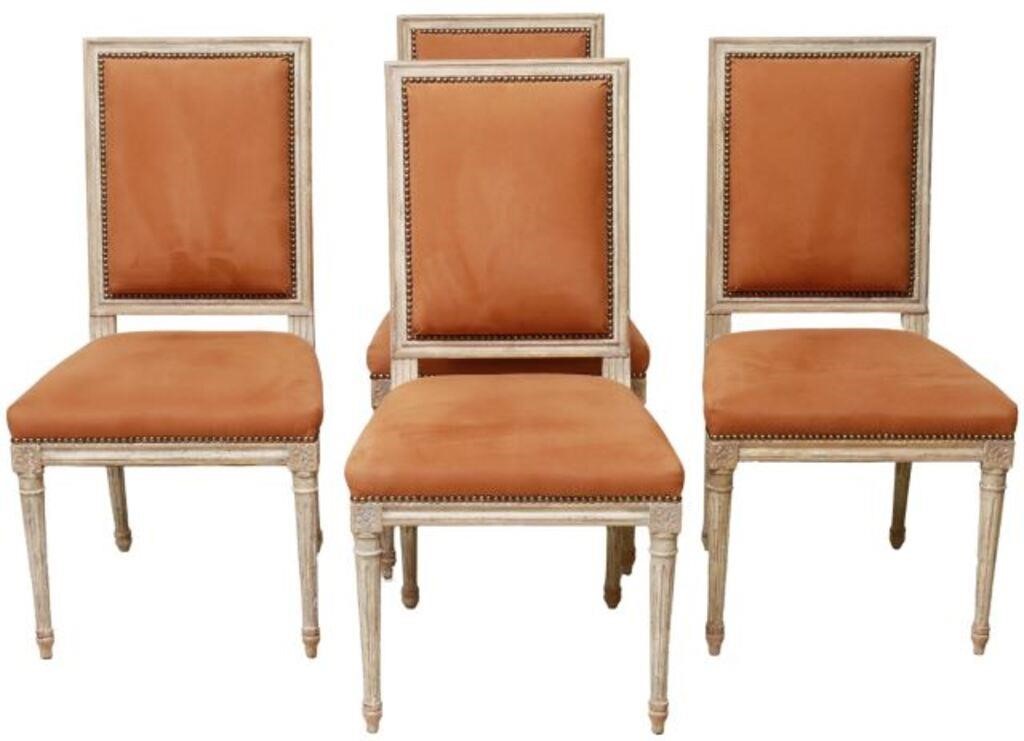  4 FRENCH LOUIS XVI STYLE UPHOLSTERED 355817