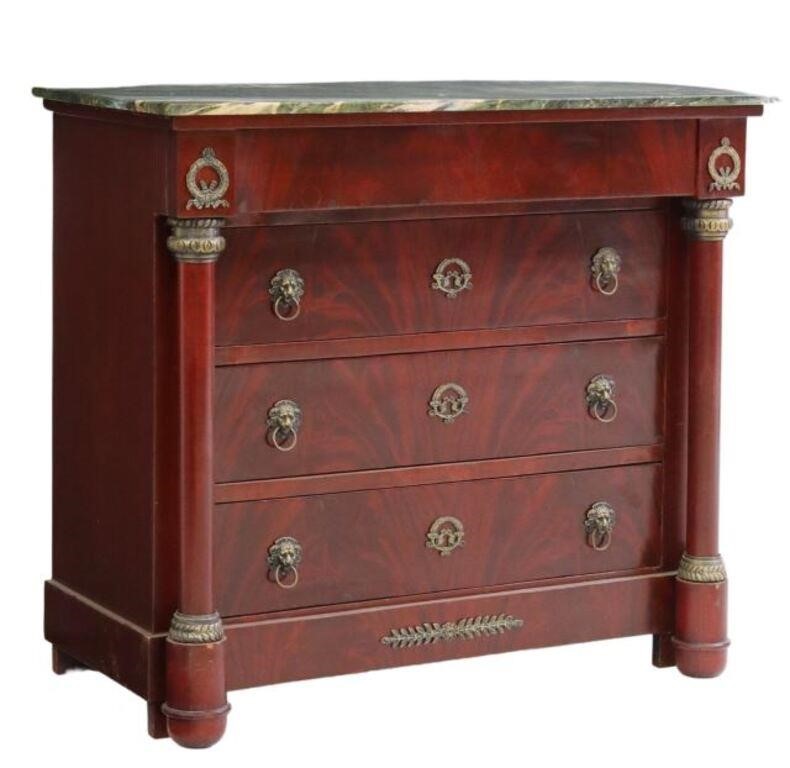 FRENCH EMPIRE STYLE MARBLE TOP 35581a