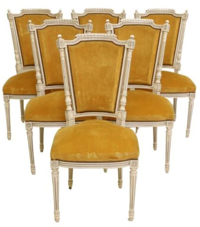  6 FRENCH LOUIS XVI STYLE UPHOLSTERED 355829