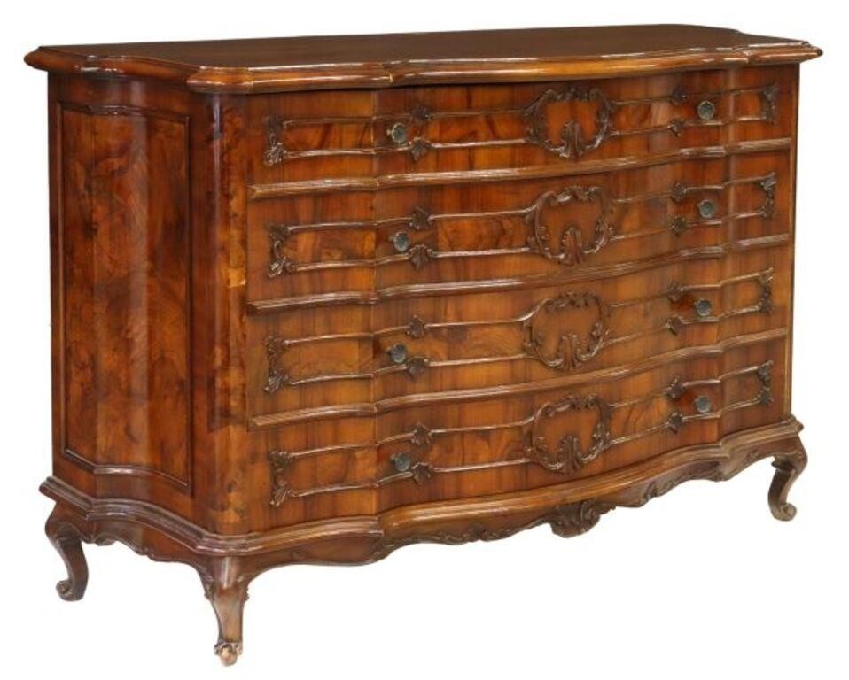 ITALIAN WALNUT FOUR DRAWER COMMODEItalian 355832