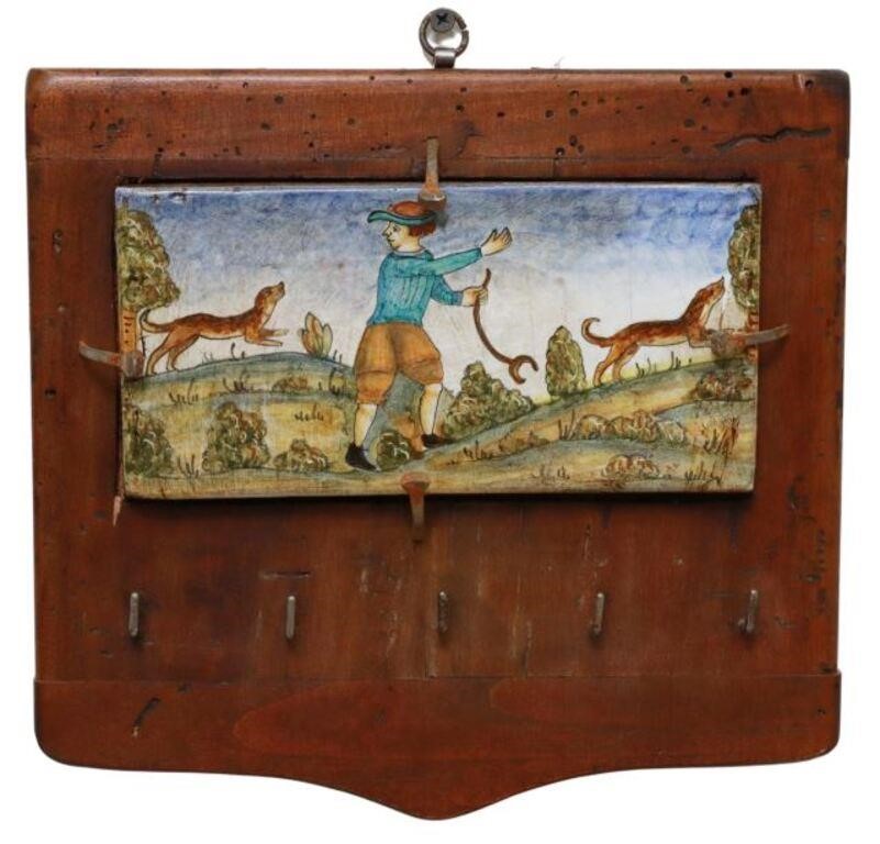 FRENCH FAIENCE PLAQUE WALL MOUNTED 35588a