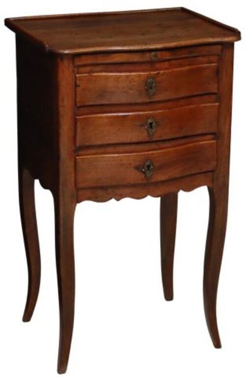 FRENCH PROVINCIAL WALNUT BEDSIDE 3558f1