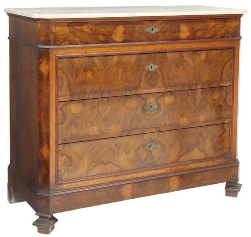 FRENCH LOUIS PHILIPPE PERIOD BURLWOOD