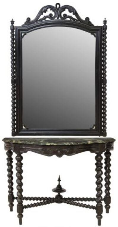 CONTINENTAL PAINTED MIRRORED CONSOLE 35591f