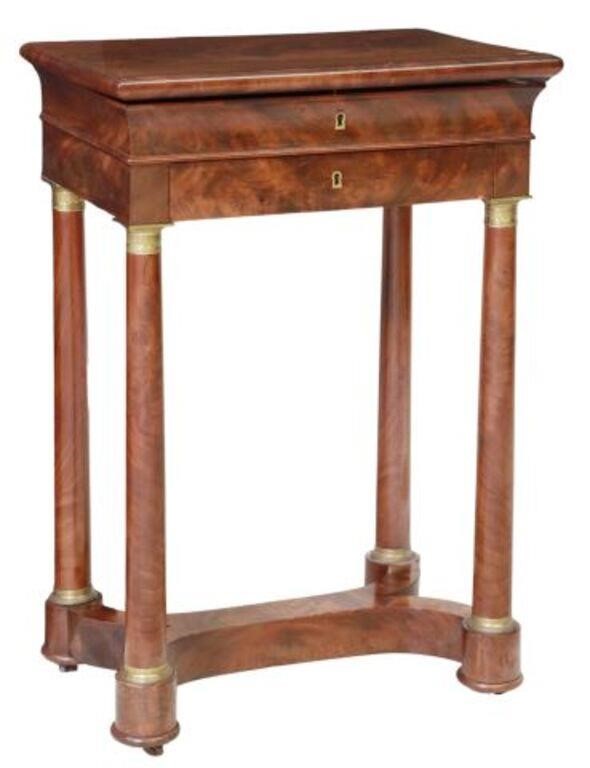 FRENCH EMPIRE MAHOGANY TRAVAILLEUSE 35592a