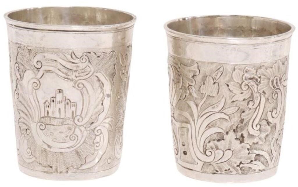  2 RUSSIAN SILVER BEAKERS MOSCOW  355946