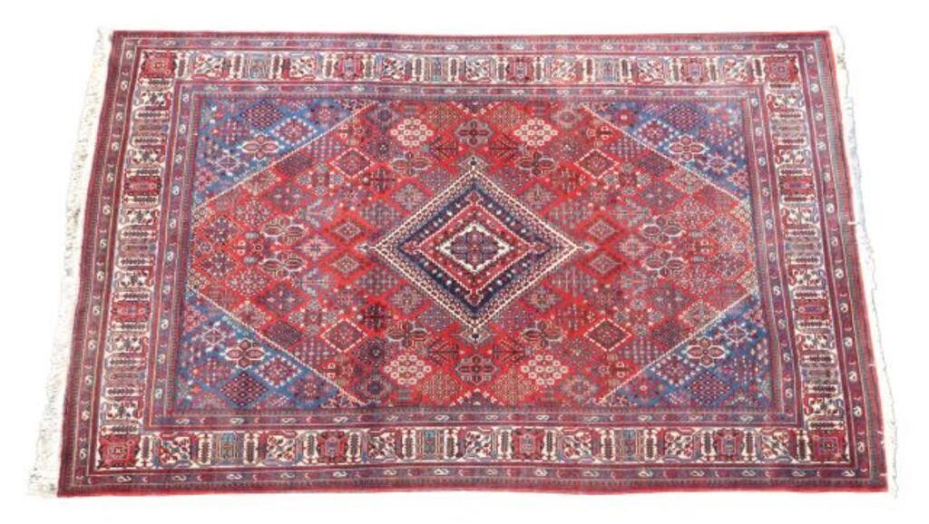 HAND-TIED PERSIAN JOSHEGHAN RUG,