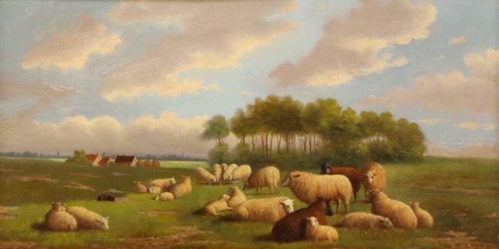 M MAOUS SIGNED PASTORAL LANDSCAPE 355975