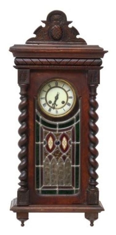 GERMAN REGULATOR WALL CLOCK STAINED 35598c