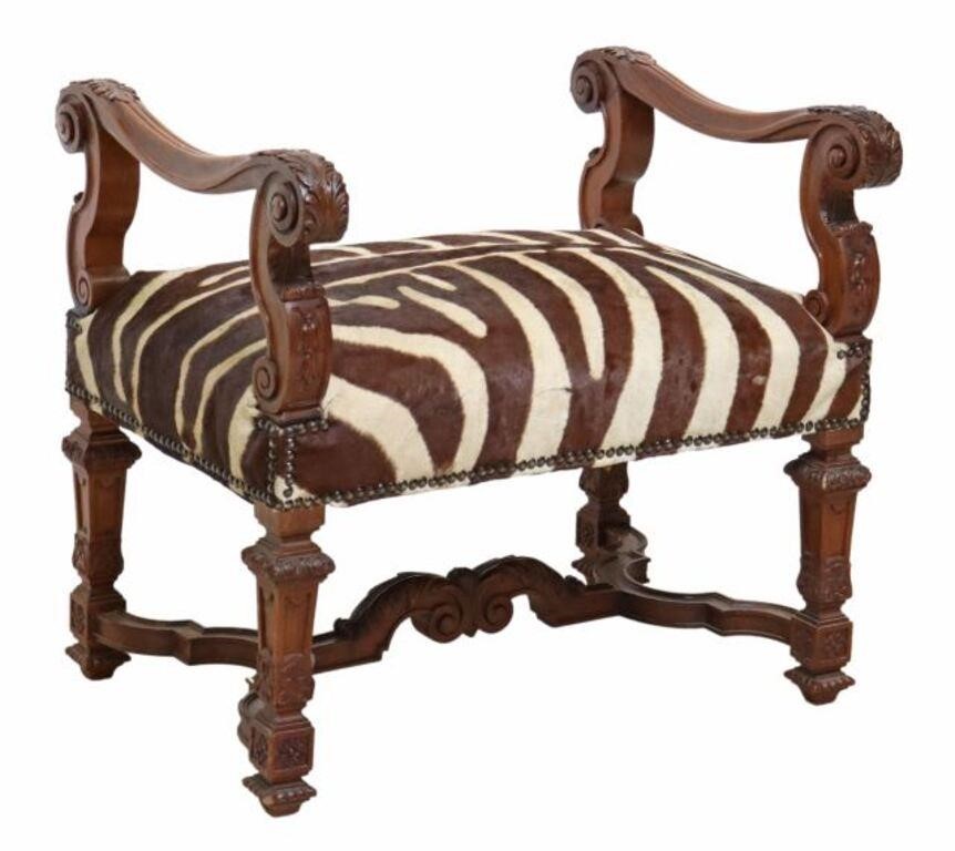 FRENCH LOUIS XIV STYLE WALNUT ZEBRA 3559f5