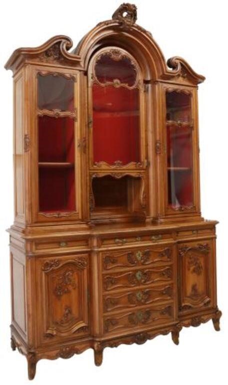 SCHMIT LOUIS XV STYLE WALNUT DISPLAY