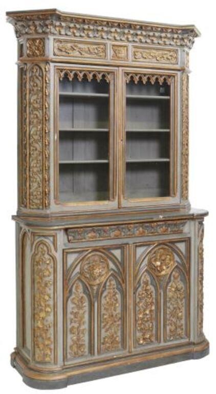 FRENCH GOTHIC REVIVAL PARCEL GILT