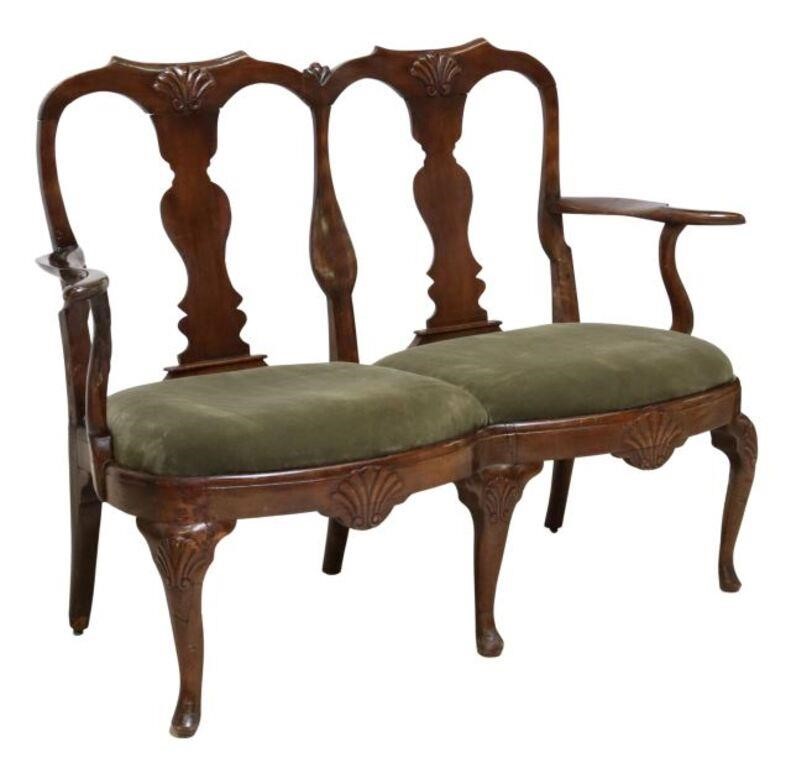 QUEEN ANNE STYLE DOUBLE CHAIR BACK 355a65