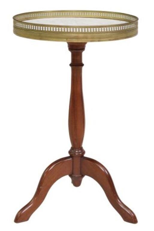 FRENCH LOUIS XVI STYLE MARBLE-TOP MAHOGANY