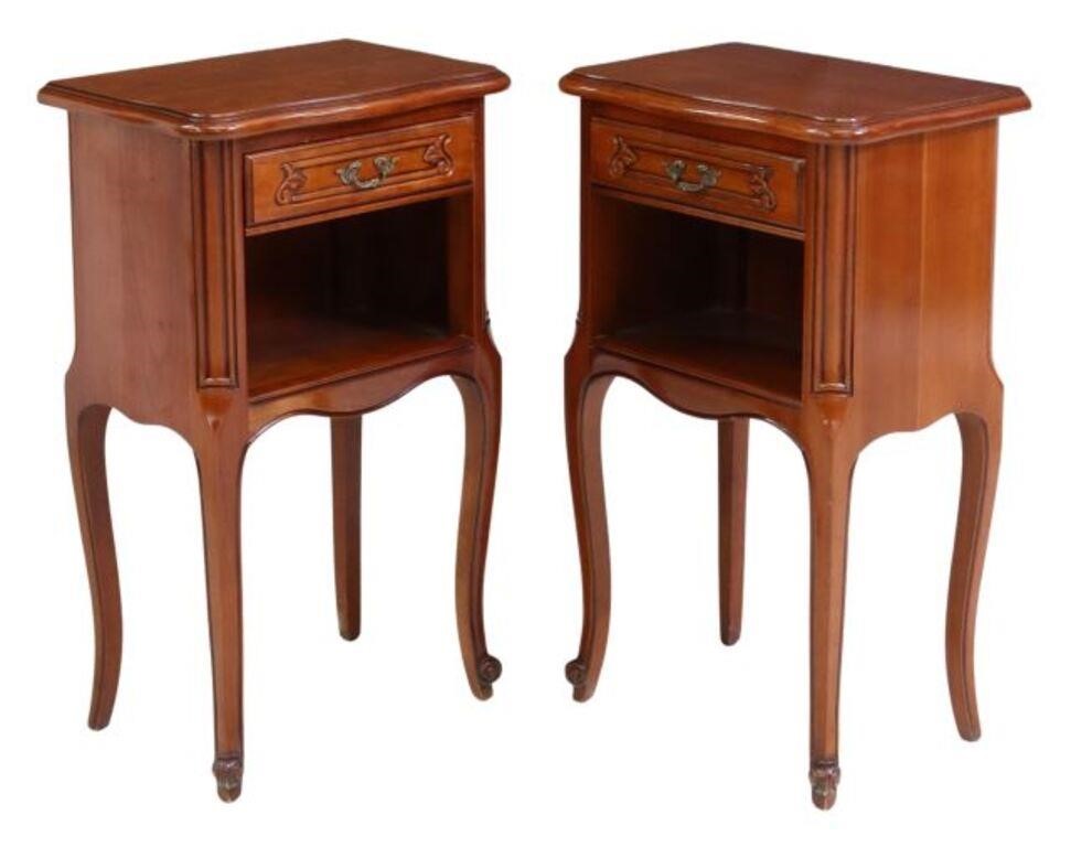  2 FRENCH LOUIS XV STYLE FRUITWOOD 355a89