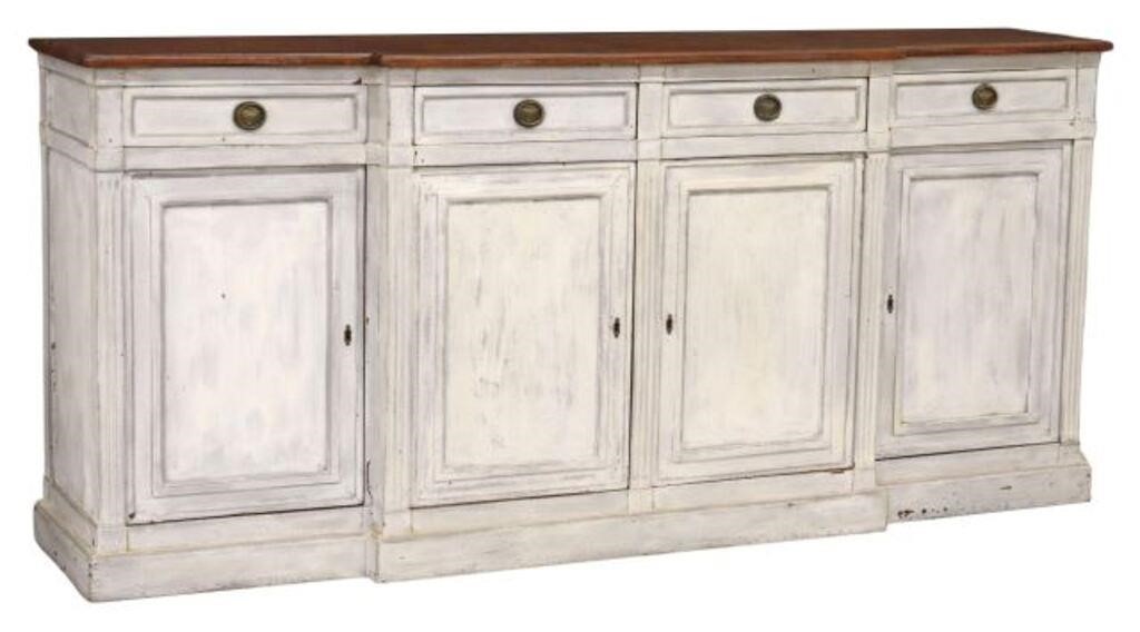 FRENCH PAINTED BREAKFRONT SIDEBOARDFrench 355a94