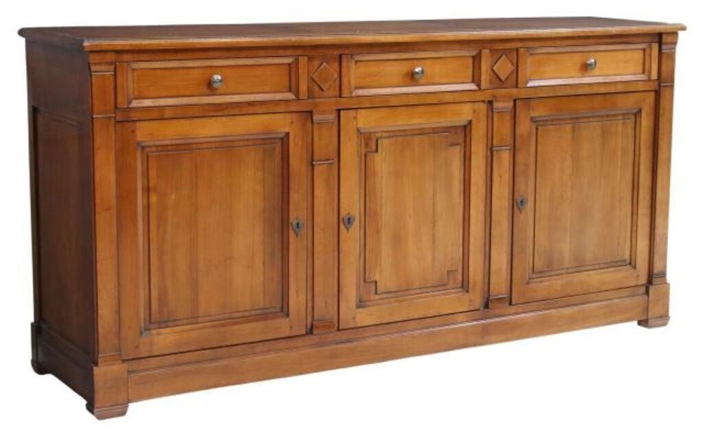 FRENCH PROVINCIAL FRUITWOOD SIDEBOARDFrench