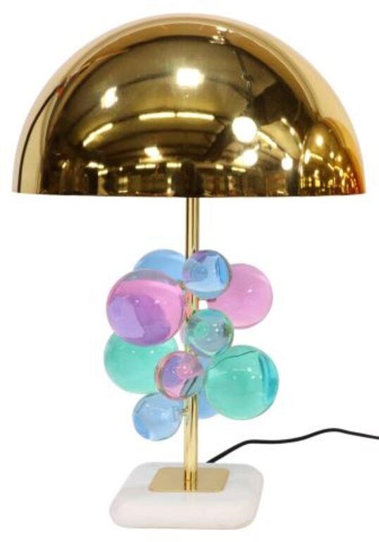 JONATHAN ADLER BRASS & ACRYLIC GLOBO