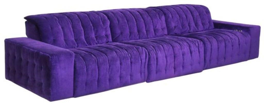  3 PC ROCHE BOBOIS VELVET RECLINING 355b73