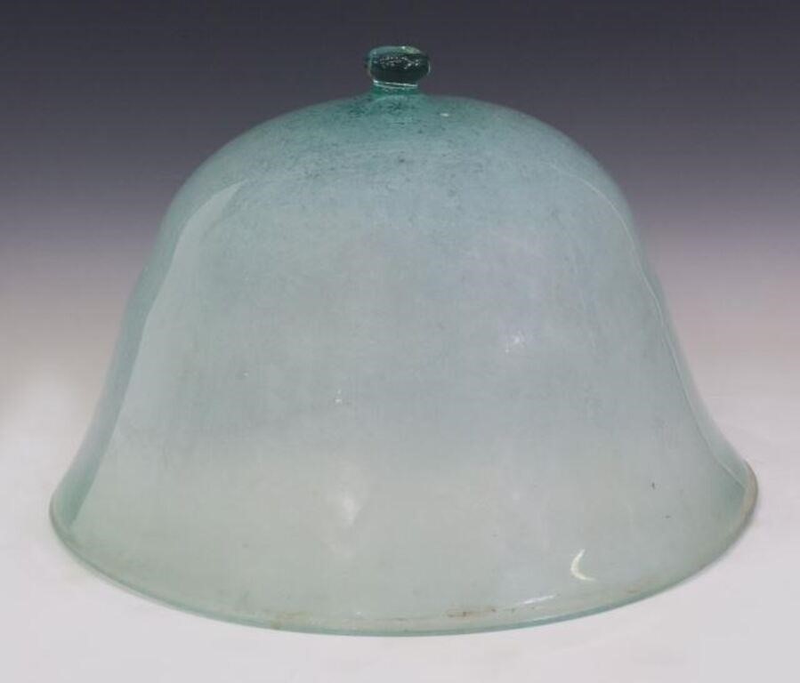 FRENCH GREEN GLASS GARDEN MELON 355b7a