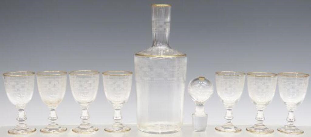 (8) BACCARAT (ATTRIB) CRYSTAL LIQUEUR