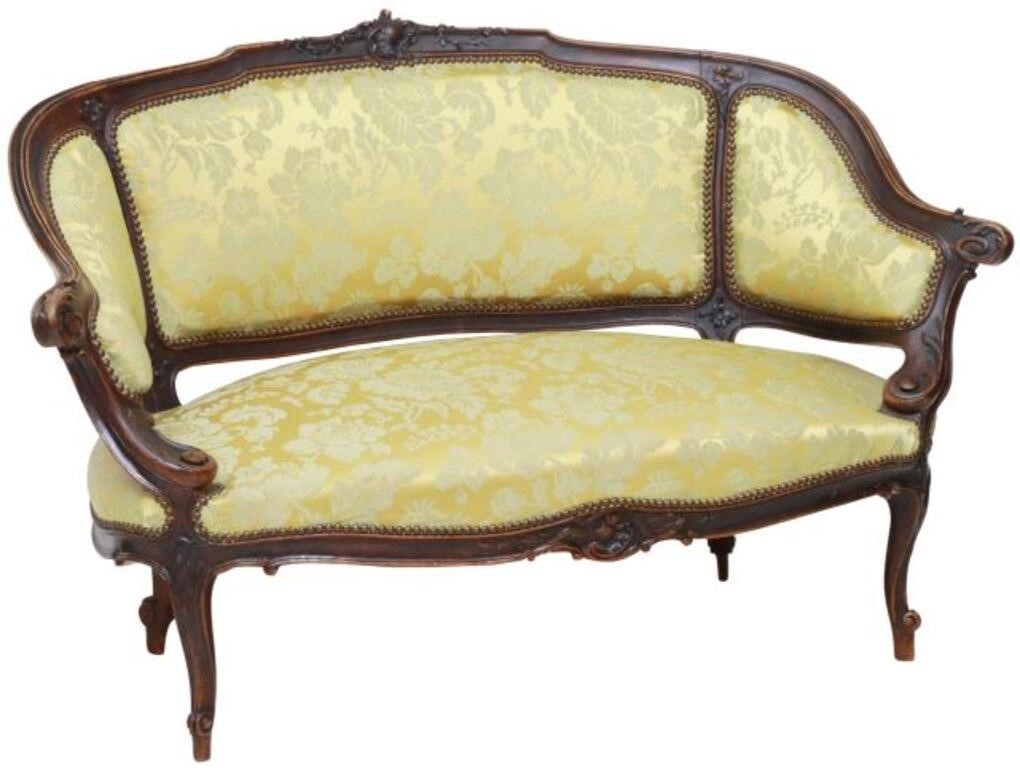 FRENCH LOUIS XV STYLE UPHOLSTERED