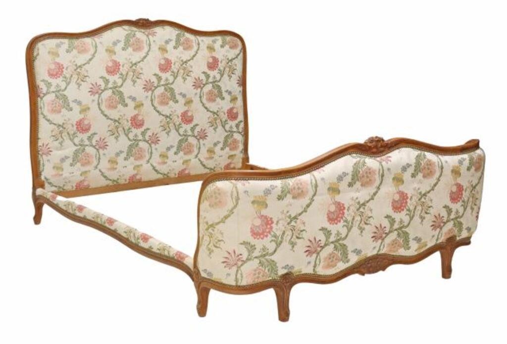 FRENCH LOUIS XV STYLE FLORAL UPHOLSTERED