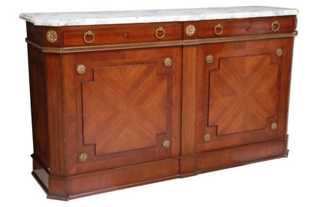 LOUIS XVI STYLE MARBLE TOP MAHOGANY 355bb5