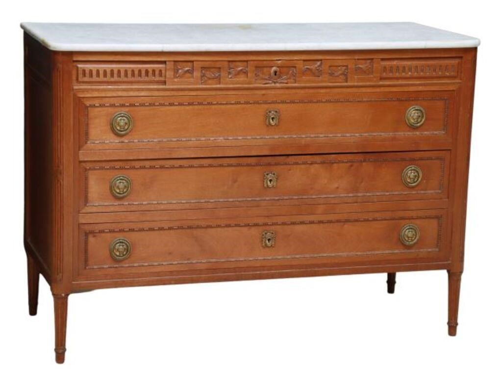 FRENCH LOUIS XVI STYLE MARBLE TOP 355bbf