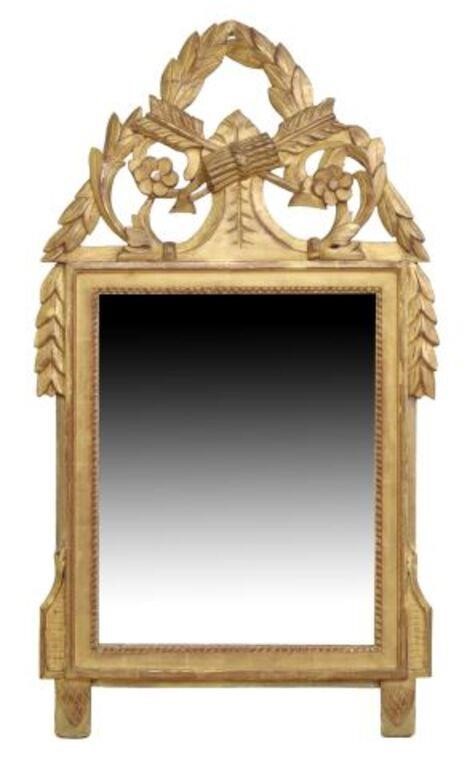FRENCH REGENCE STYLE GILTWOOD MIRROR,