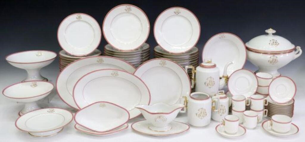  118 FRENCH MONOGRAMMED PORCELAIN 355be6