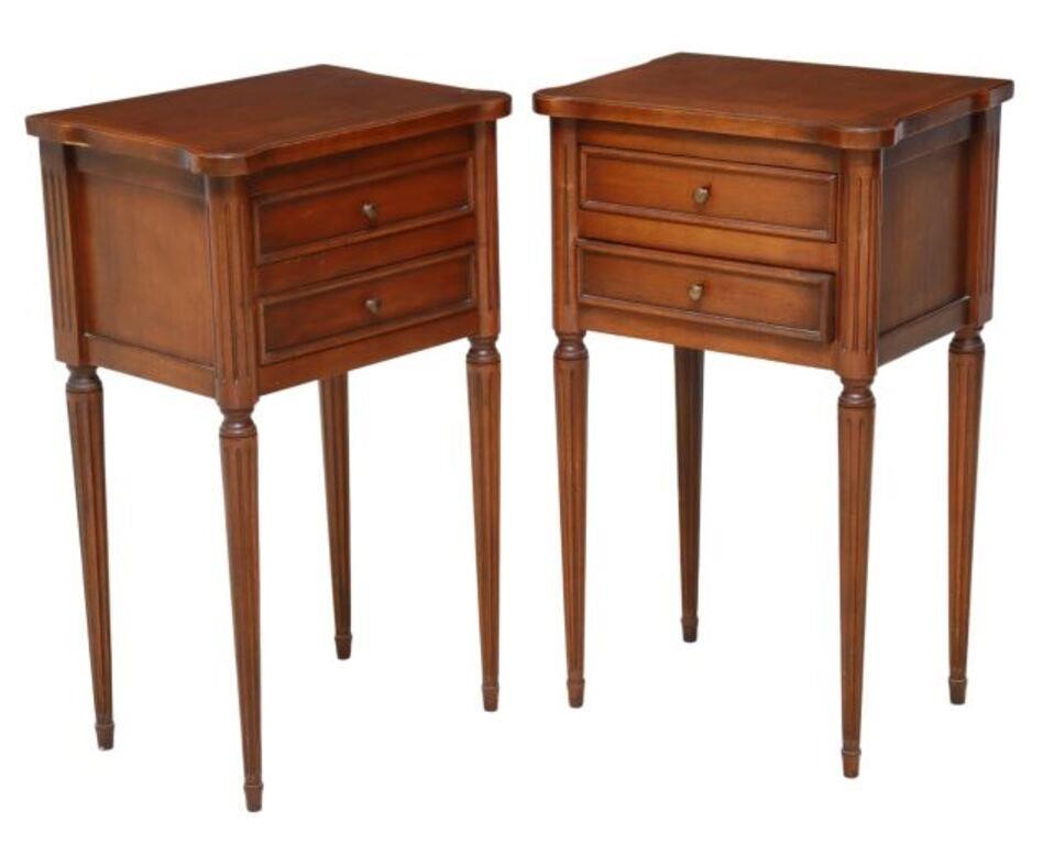 (2) FRENCH LOUIS XVI STYLE NIGHTSTANDS(pair)