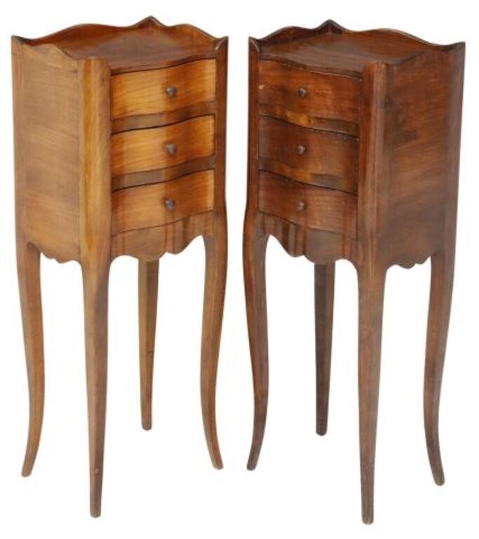 (2) FRENCH LOUIS XV STYLE NIGHTSTANDS(pair)