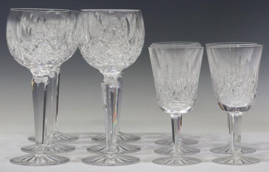 (11) WATERFORD 'LISMORE' CUT CRYSTAL