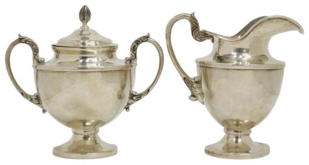 (2) ORTEGA STERLING CREAMER & SUGAR