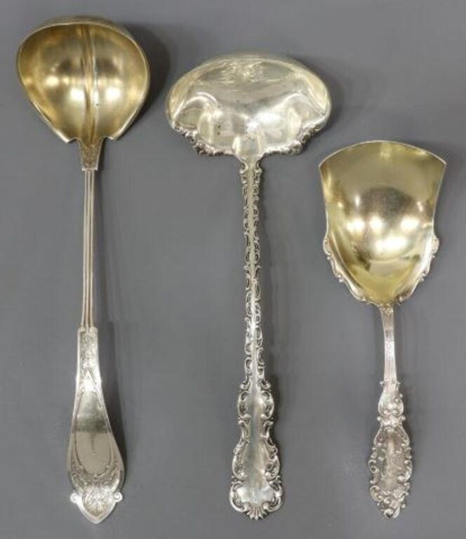 (3) AMERICAN STERLING SILVER LADLES