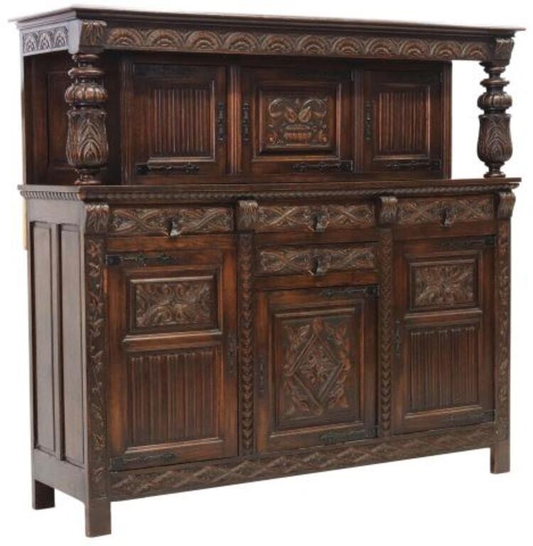 RENAISSANCE REVIVAL CARVED OAK 355c9b