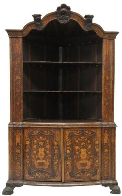 EXCEPTIONAL DUTCH MARQUETRY CORNER 355cb8