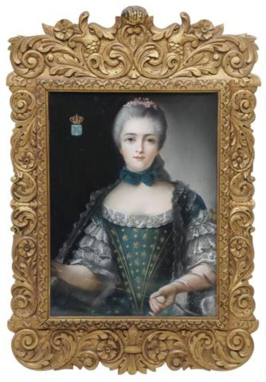 DE TROY PASTEL DRAWING MADAME ADELAIDE 355cdd