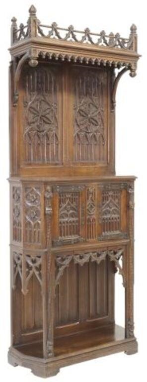 FRENCH GOTHIC REVIVAL CARVED CABINET 355d4a