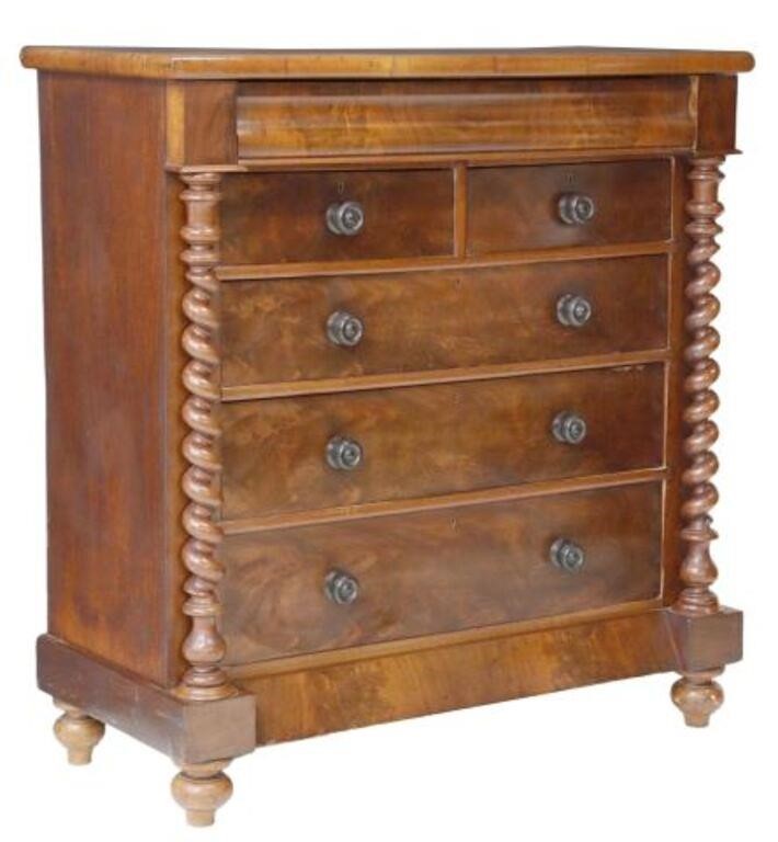 VICTORIAN SCOTTISH MAHOGANY CHEST 355dae