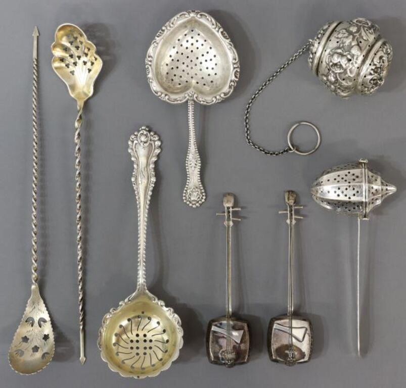 (8) STERLING SILVER TEA INFUSERS