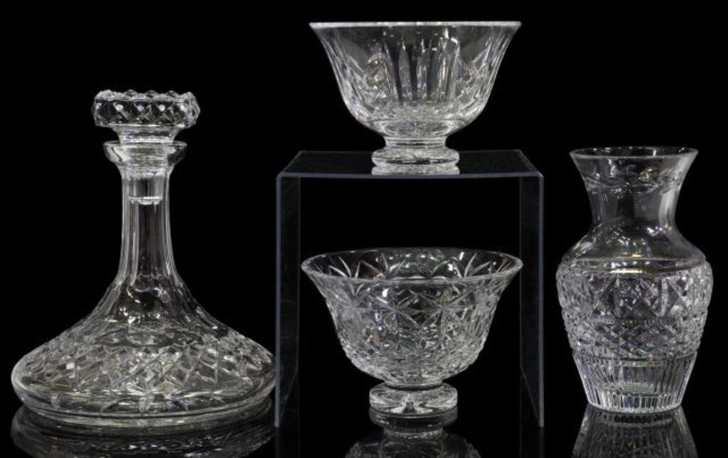 (4) WATERFORD SHIPS DECANTER, VASE