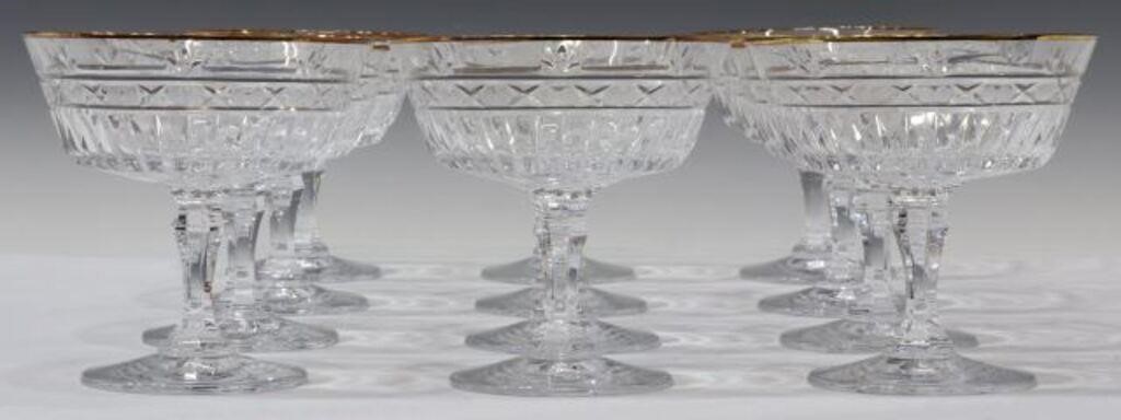 (12) MIKASA CROTON GOLD CRYSTAL CHAMPAGNE