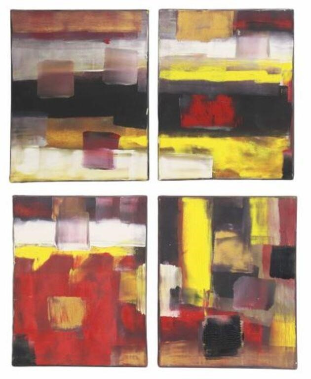 (4) PETER KRAJCOVIC ABSTRACT POLYPTYCH
