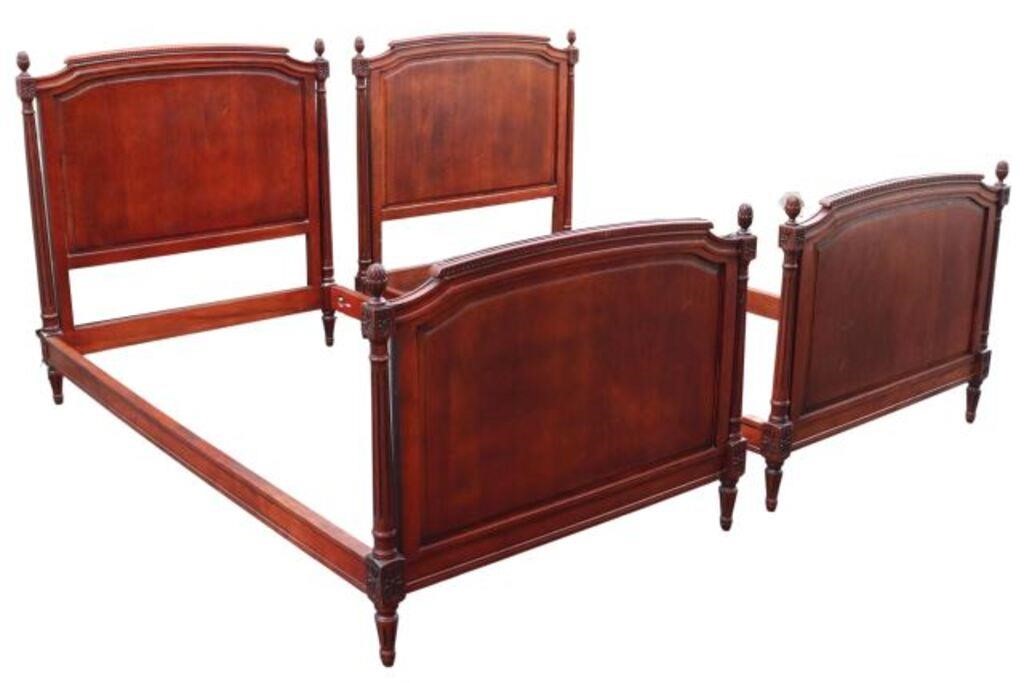  2 FRENCH LOUIS XVI STYLE MAHOGANY 355f58